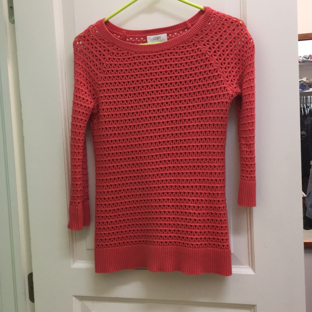 LOFT Coral Sweater and matching tank